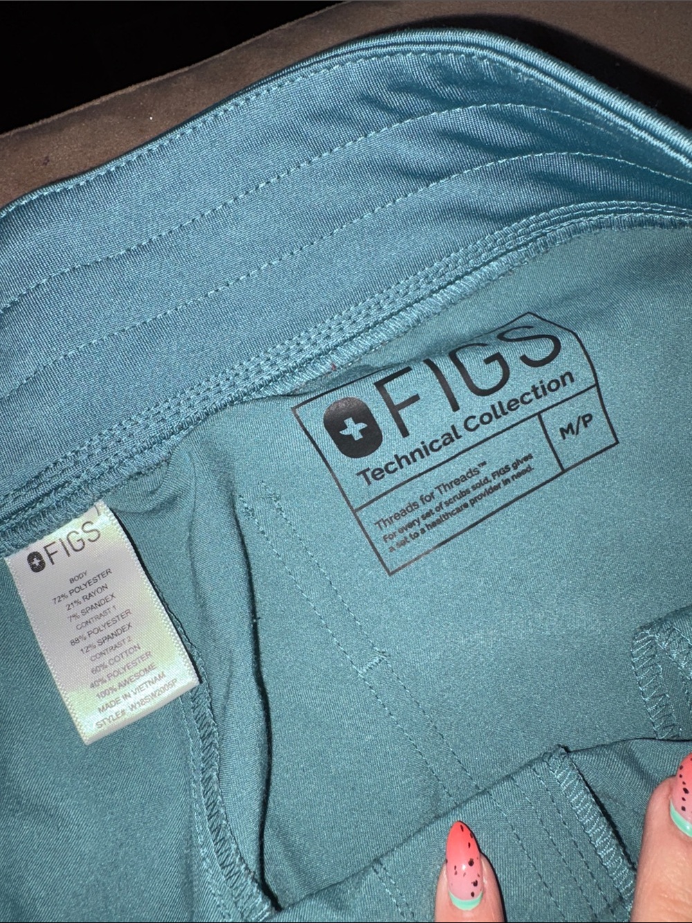Figs Teal Women's Jogger Track Pants - Picture 7 of 8
